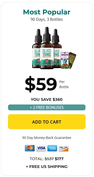 Buy GlucoTonic 3 Bottle