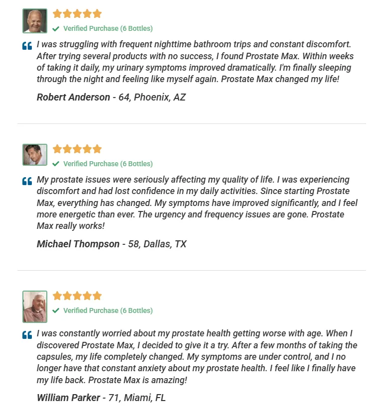 Prostate Max reviews