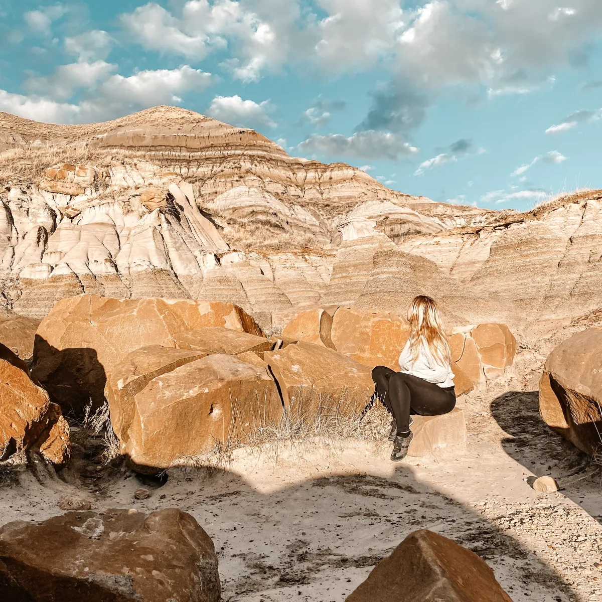 Samantha Peddle in the Canadian Badlands