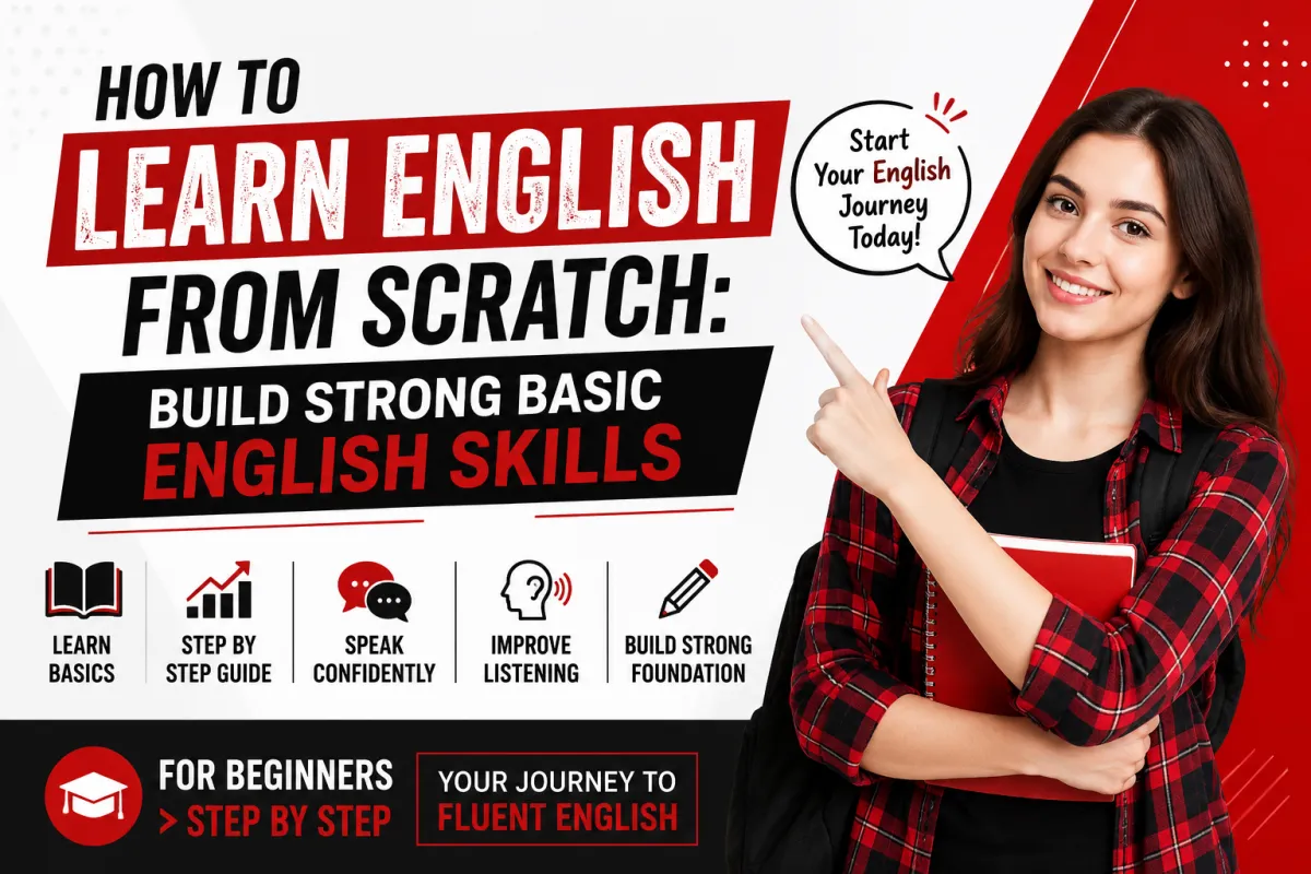 How to learn English from scratch and build strong basic English skills for beginners