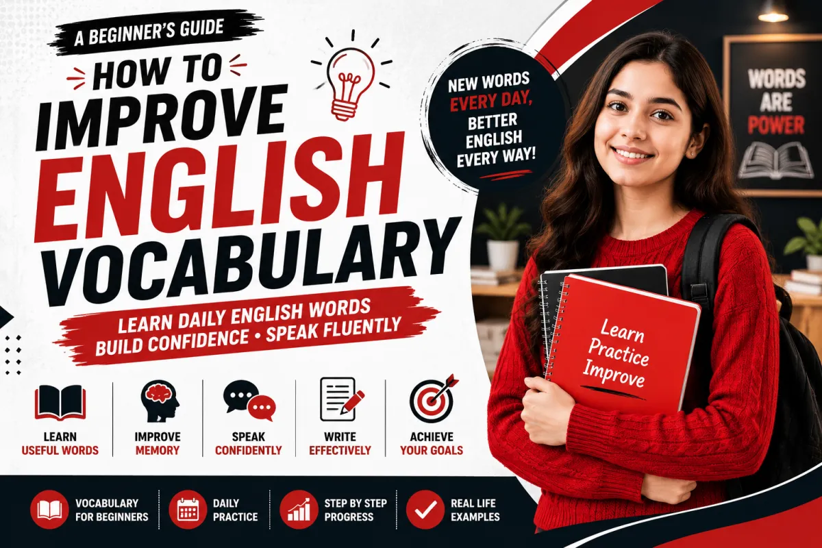 How to improve English vocabulary with daily English words for beginners learning basic English skills