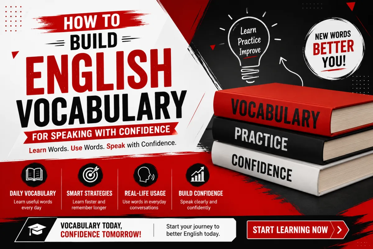 How to build English vocabulary for speaking with confidence using daily English vocabulary for beginners