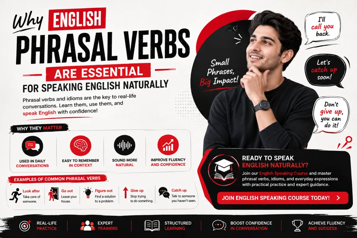Why English phrasal verbs are essential for speaking English naturally with everyday English expressions and idioms