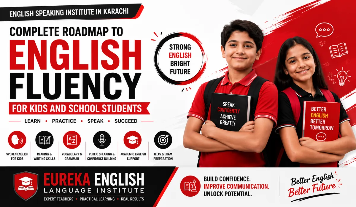English Speaking Institute in Karachi offering English fluency courses for kids and school students at Eureka English Language Institute