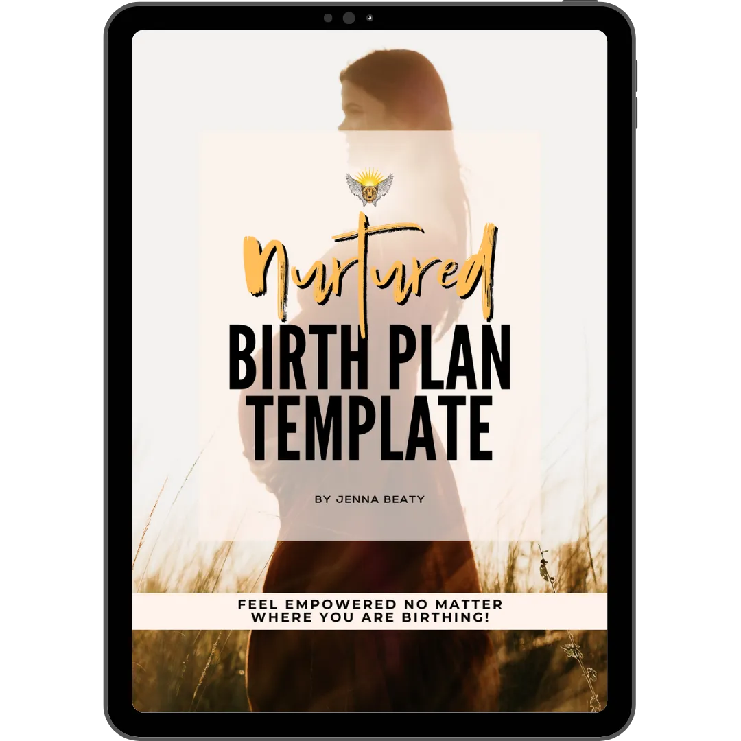 Free Birth Pan Template | Shared by Organically Jenna