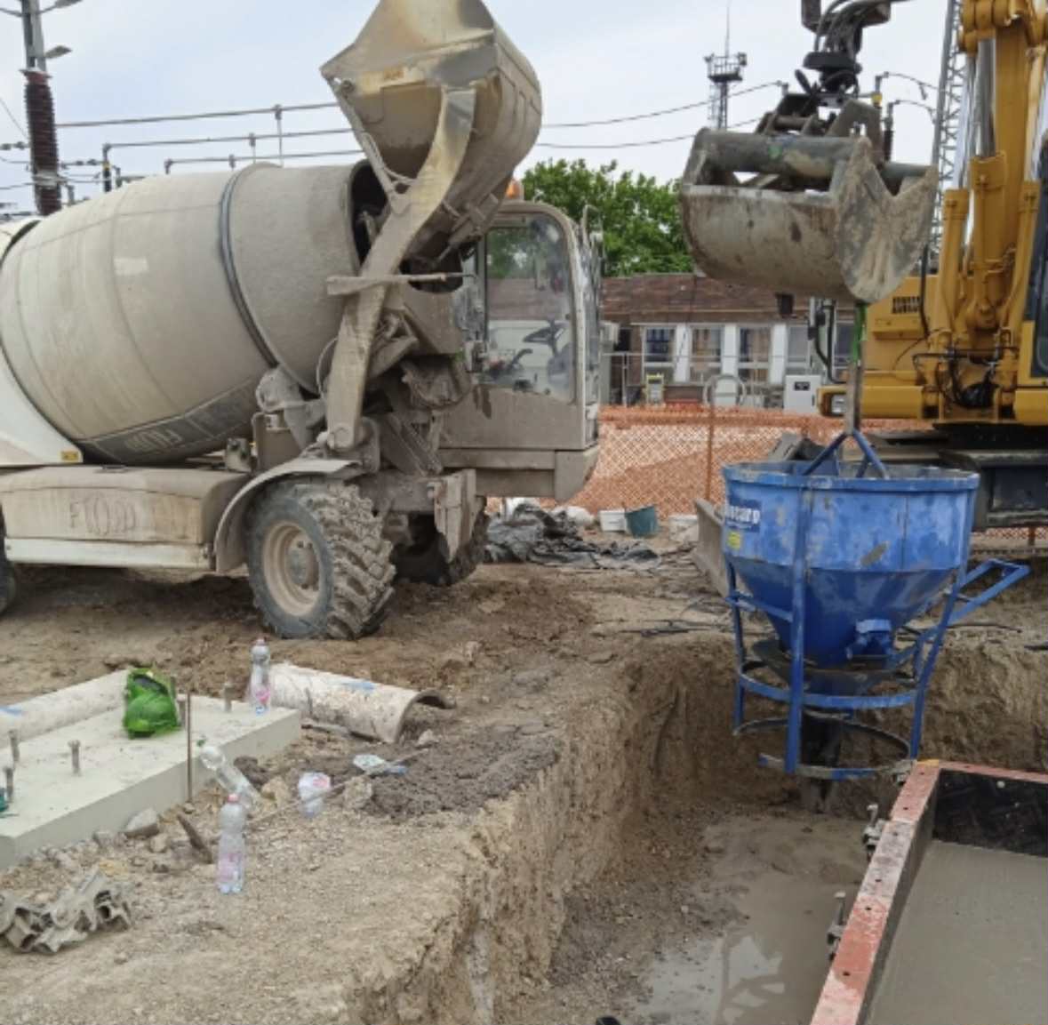 A glass ceiling encloses a lush, green garden.