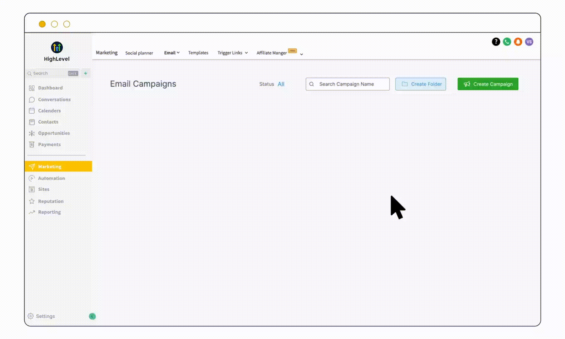 GoHighLevel E-Mail Builder für E-Mail- & SMS-Marketing
