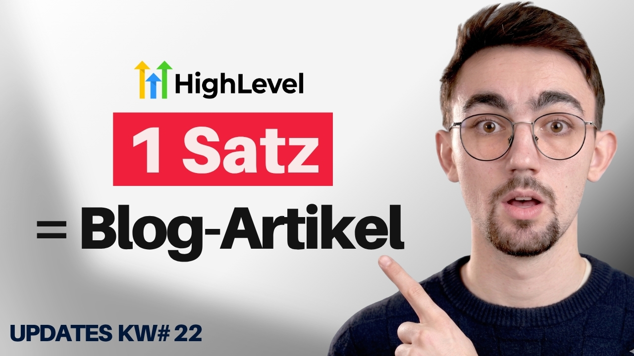 GoHighLevel News KW22: Klaviyo nativ, KI-Antworten, Blog auf Knopfdruck