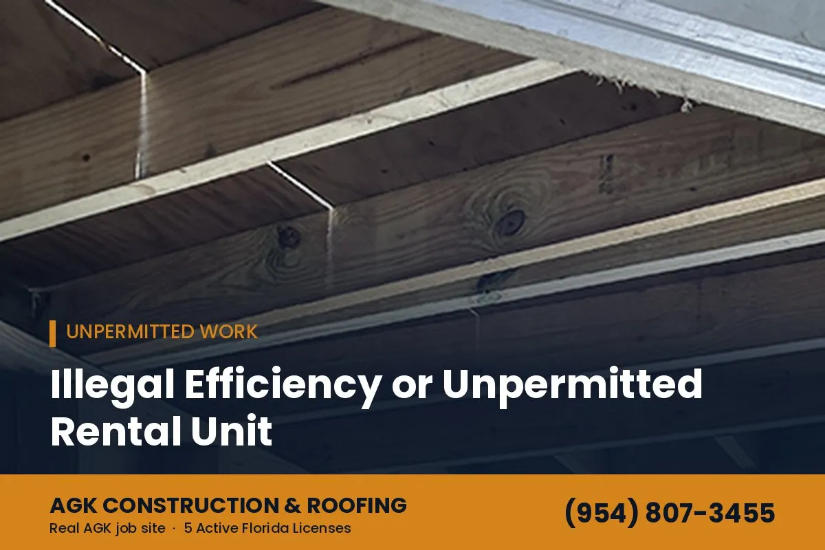 New ceiling joist framing on a South Florida remodel by AGK Construction & Roofing