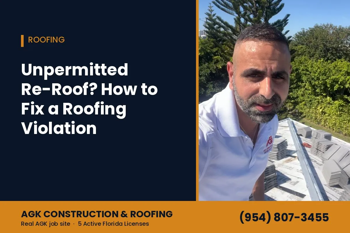 Aviv Kamar of AGK Construction & Roofing on a tile roof installation