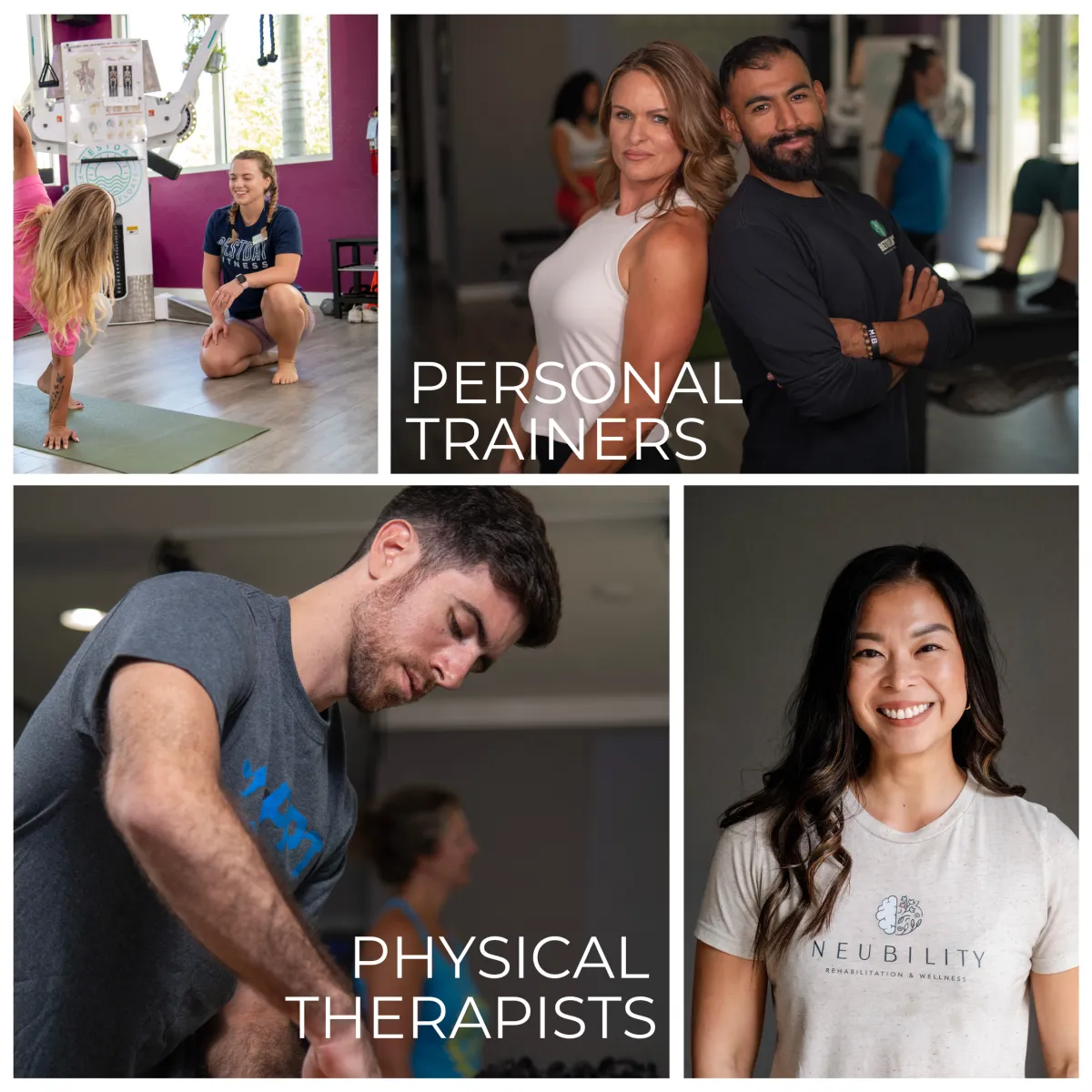 "Personal trainer coaching a client with state-of-the-art equipment at Best Day CoWork"      Appeals to trainers looking for a well-equipped, professional space.  "Flexible and private coworking space for massage therapists at Best Day CoWork"      Highlights the flexibility and privacy available for massage therapists.  "Physical therapists expanding their practice in a modern, professional environment at Best Day CoWork"      Targets therapists seeking to grow their practice in a modern setting.