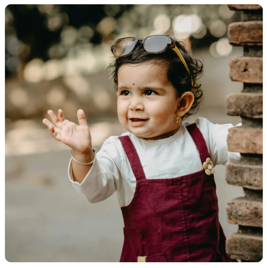 toddler engaging in outdoor play at bluegrass academy