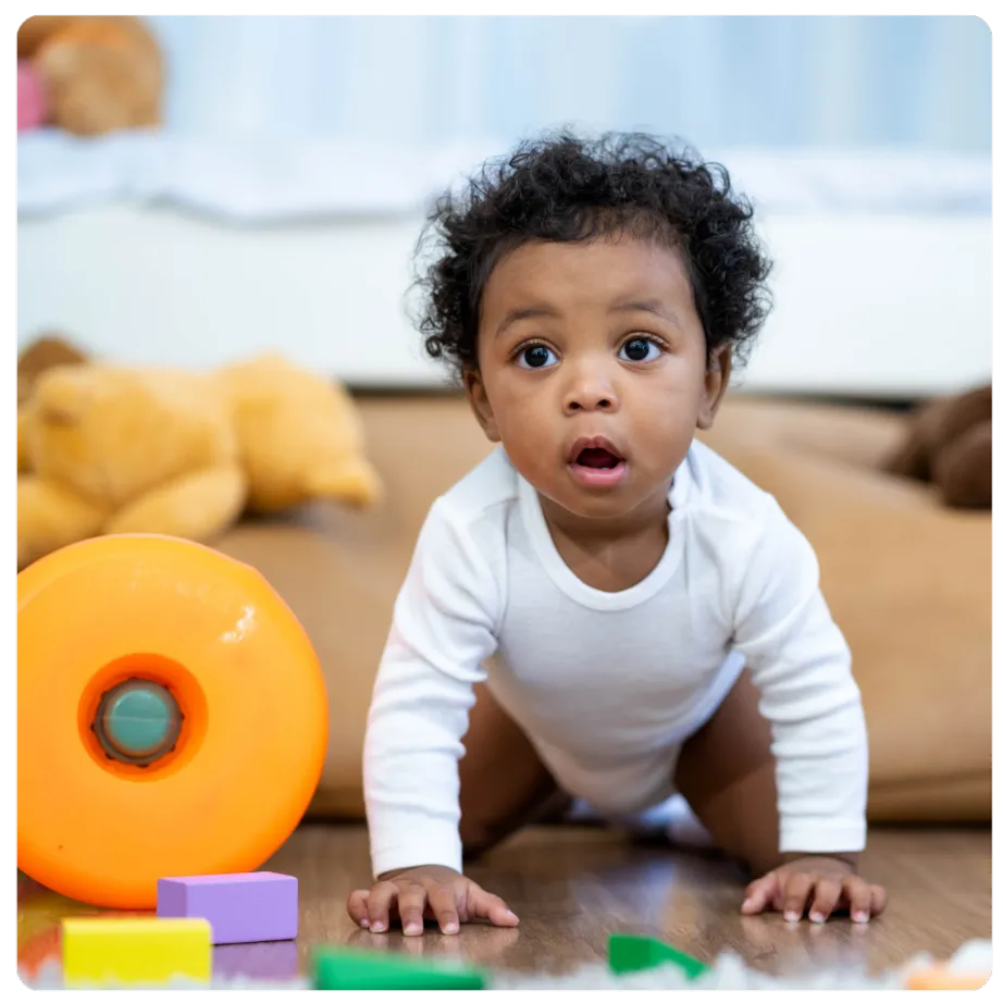 infant developing motor skills at bluegrass academy