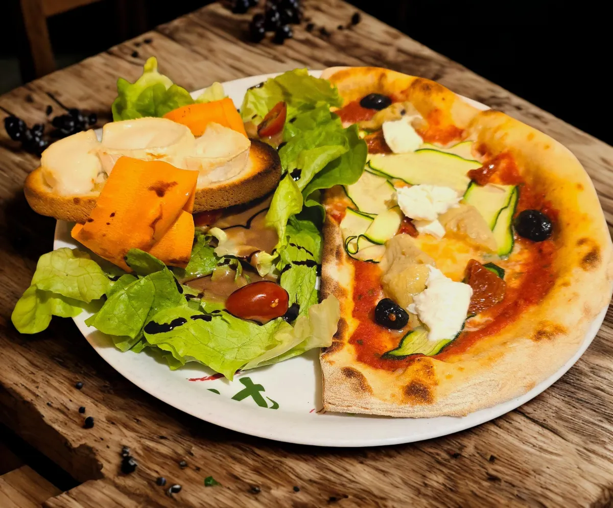 pizza on white cardboard box