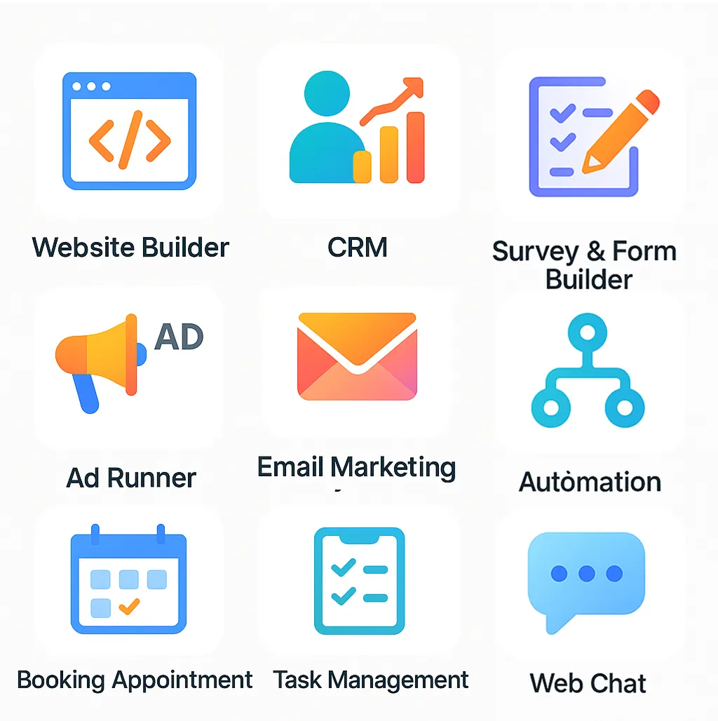 websitebuilder,emailmarketing,survey,formbuilder,automation,taskmanagement,webchat