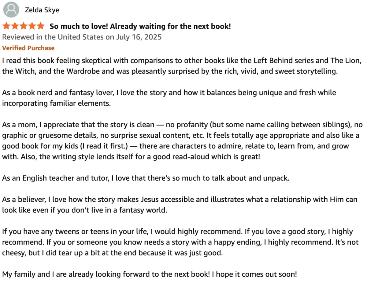 Zelda Skye 5-star reader review of The Mark of the Nemesis from Amazon