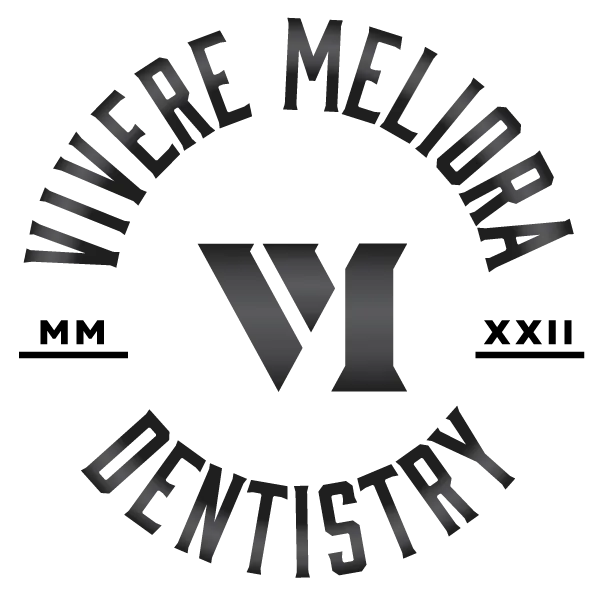 Logo for Vivere Meliora Dentistry with classic gradient black, bold text