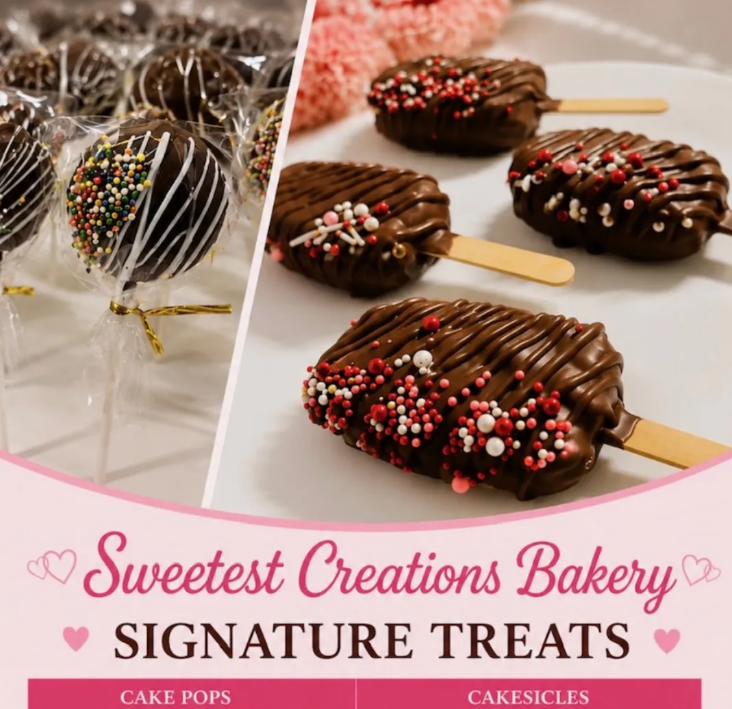 cake pops, cakesicles and krispy pops