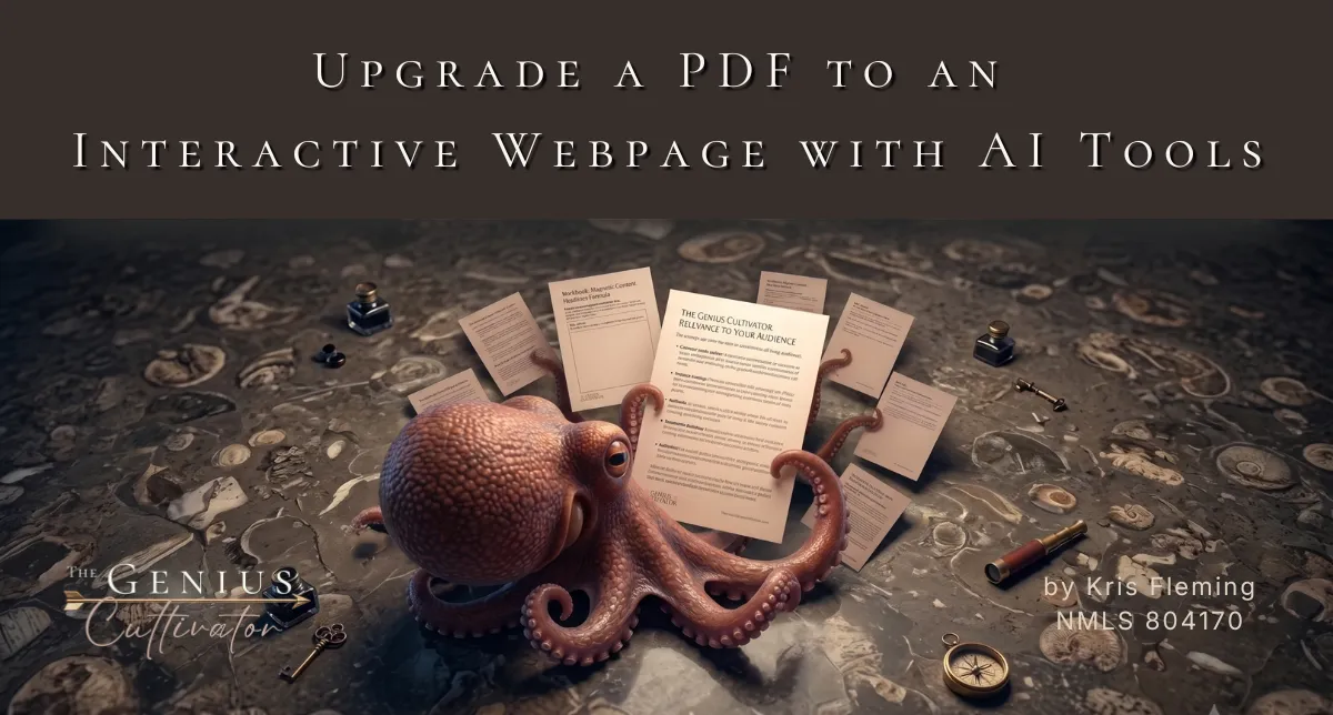 AI Tools Upgrade a PDF to an Interactive Webpage