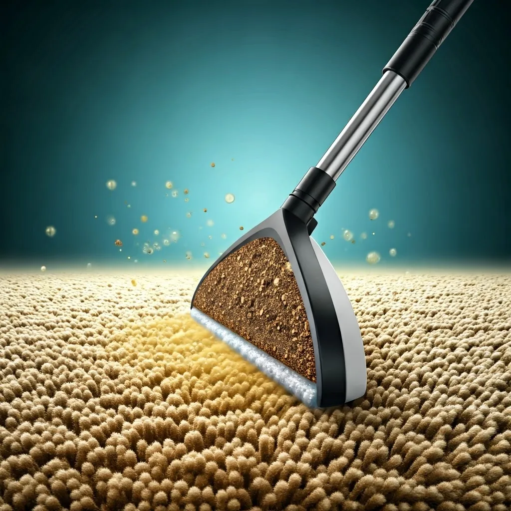 Carpet-cleaning wand extracting dirt from fibers