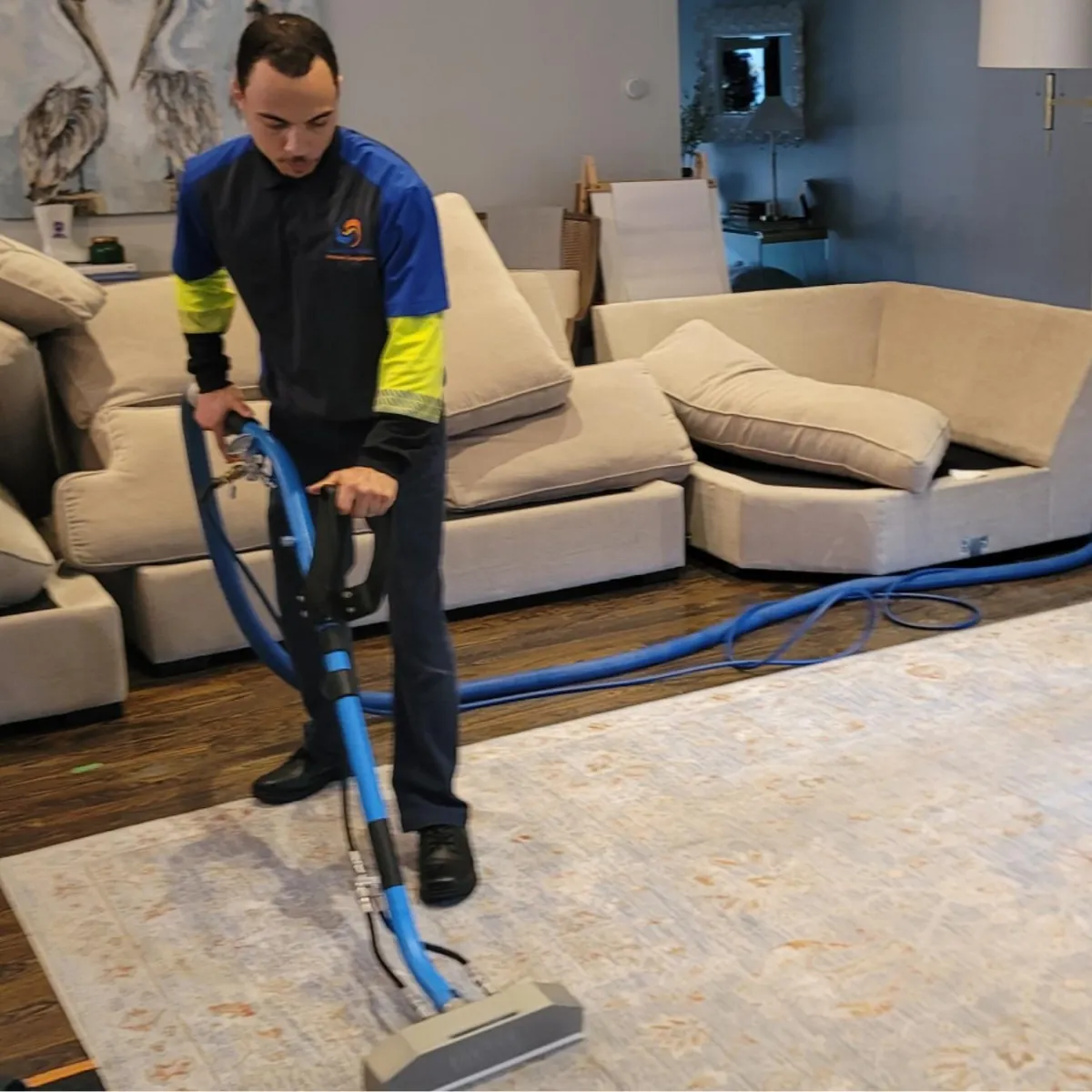 Breathe: freshly cleaned rug ready to use