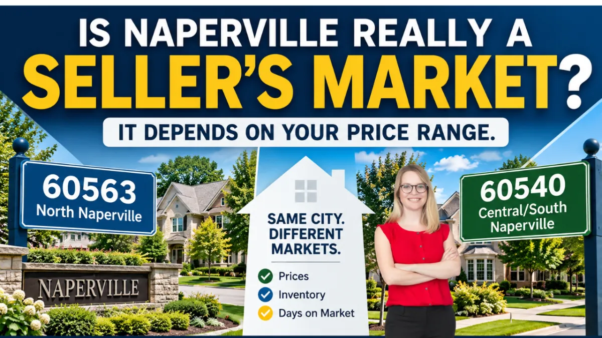 Is Naperville really a seller’s market in 2026? The answer depends on your price range—and even which part of Naperville you’re in.