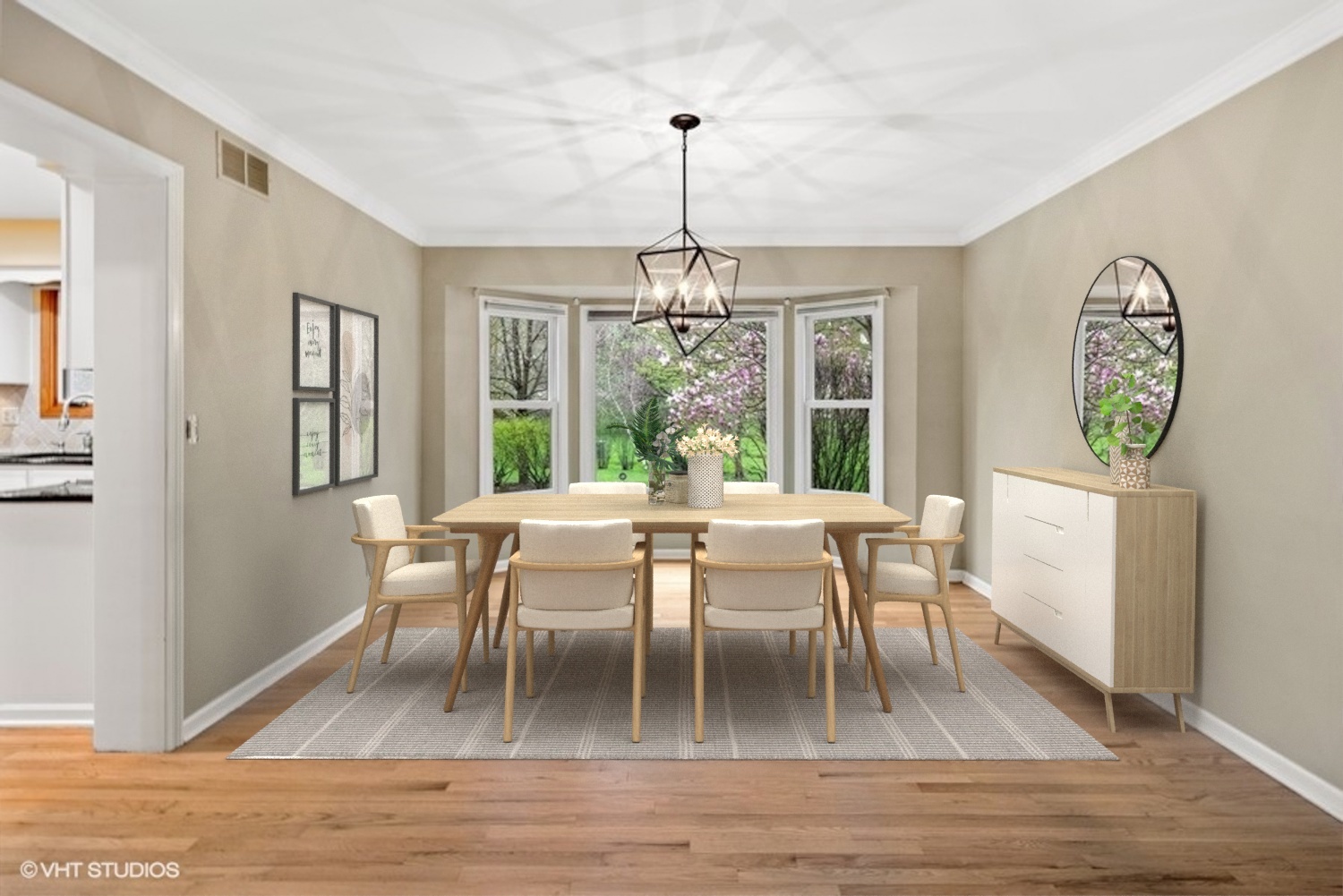 Well-kept North Naperville home with budding trees in early spring