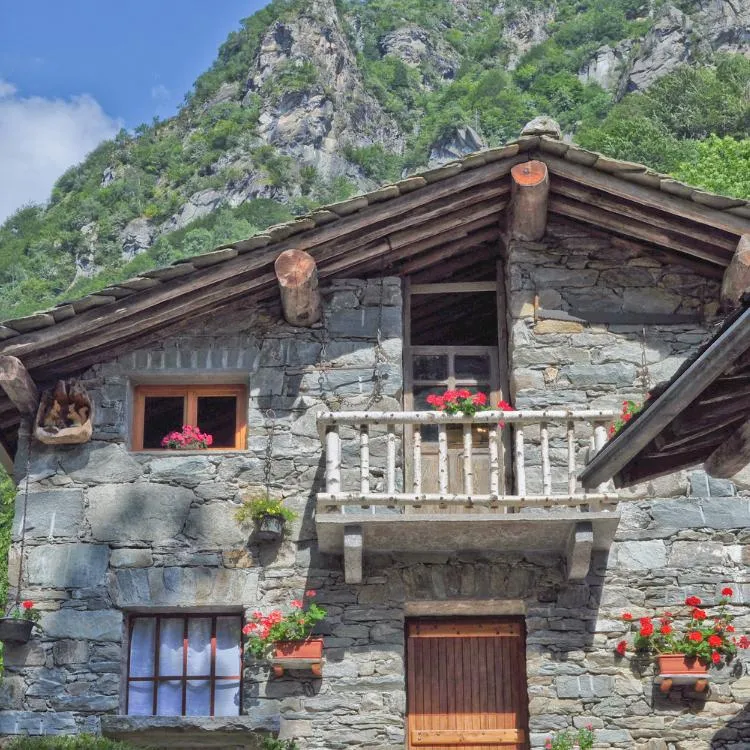 House with stone wall veneer