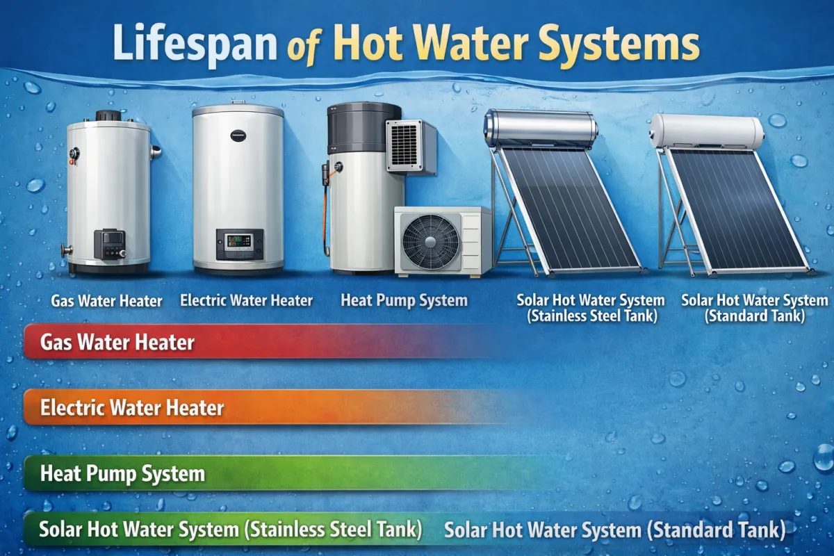 How long do different types of hot water systems last
