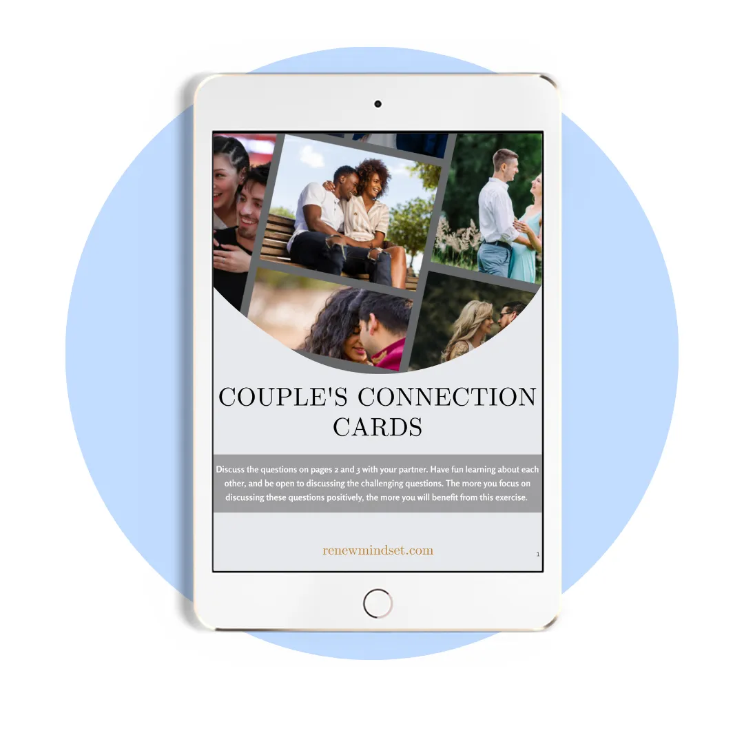 Couple’s Connection Cards mock-up photo 40 prompts to deepen conversation and connection