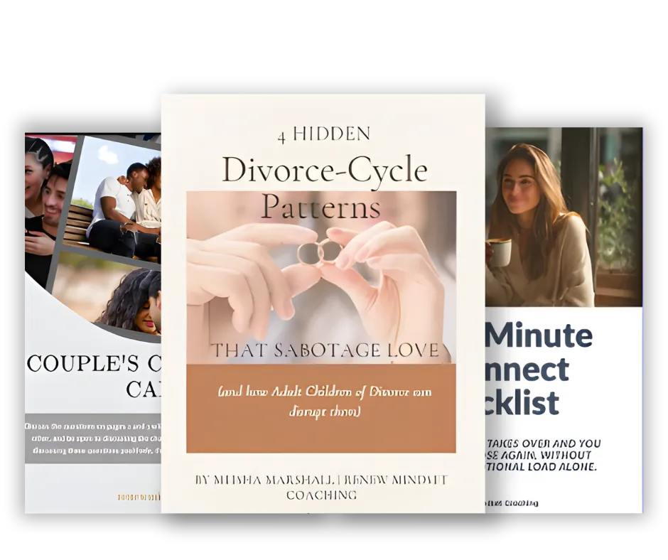 Photo of a couple sitting apart on a couch, looking distant and upset ā symbolizing relationship overwhelm