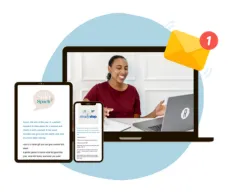 Mockup image of the Renew Mindset Coaching newsletter showing Singles and Couples editions on digital devices
