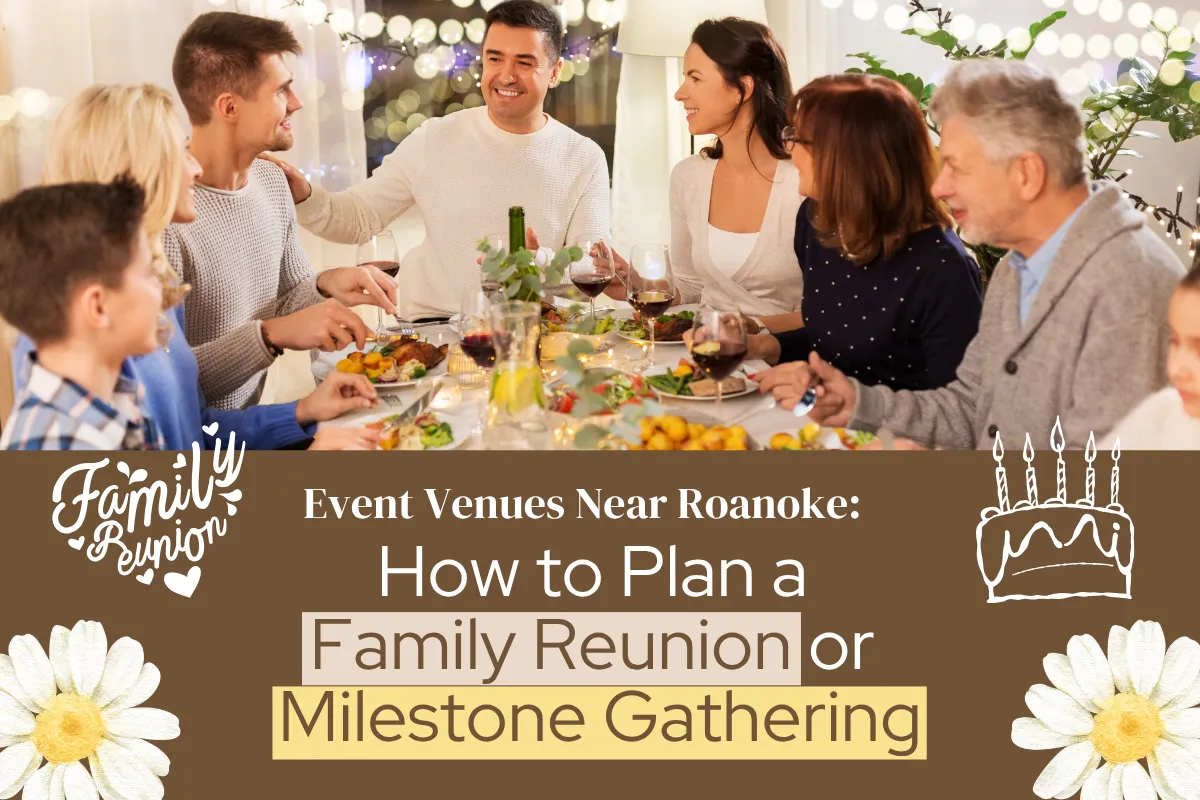 Open-house gathering and historic venue setting at Bent Oaks Manor in Roanoke Virginia