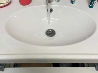 Vízpróba: és az akadály elhárítva, a víz szabadon folyik.