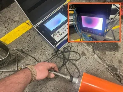 Világi Tamás aktív tűzoltó és duguláselhárító szakember munka közben.