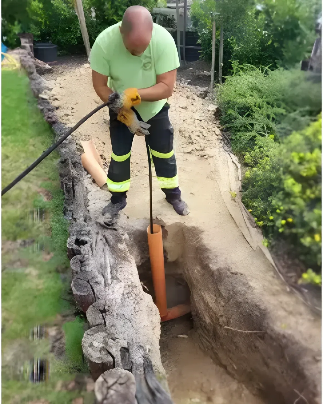 Kültéri csatorna duguláselhárítás Budapesten helyszíni munkavégzés közben