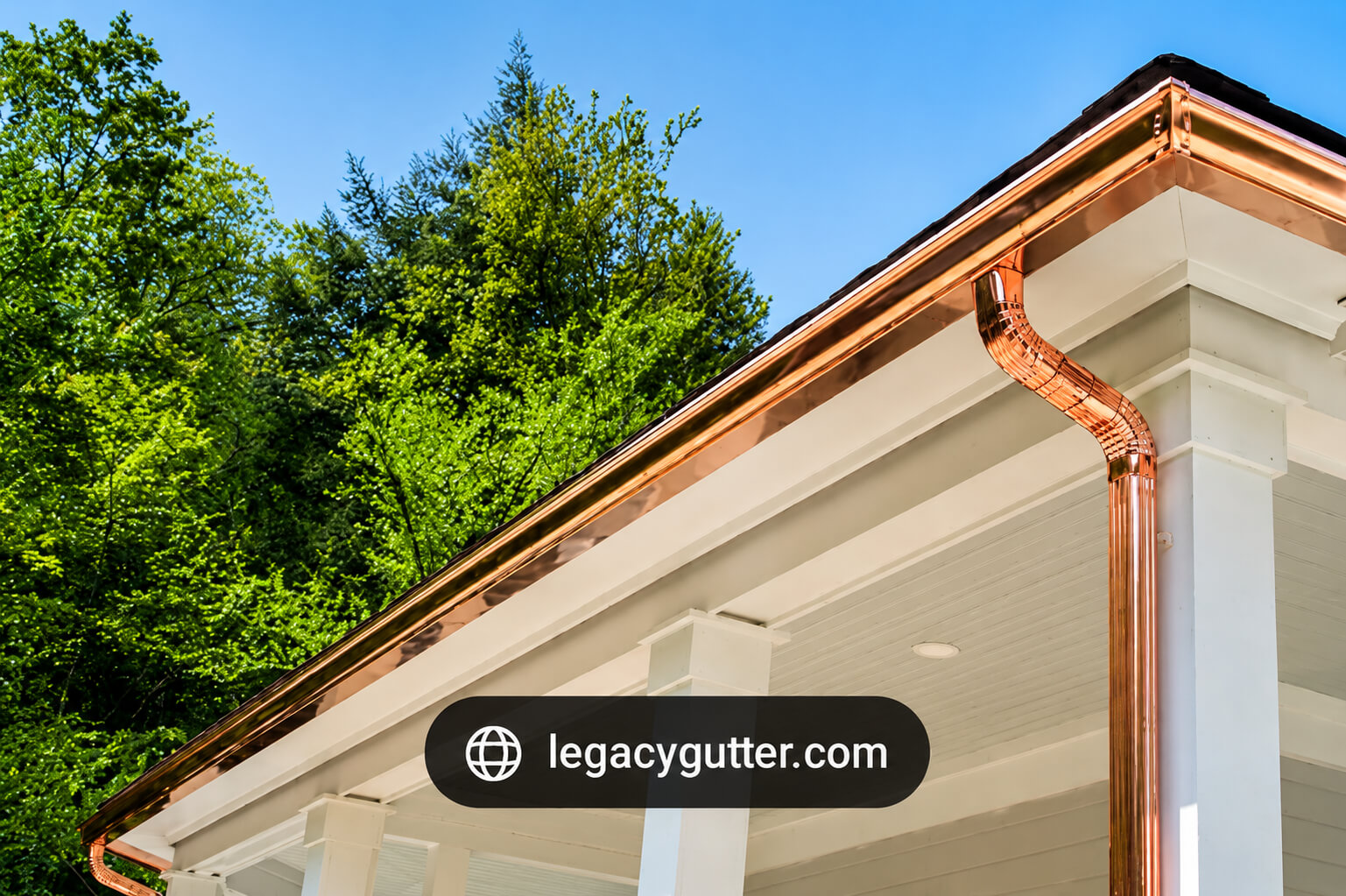 Copper Seamless Gutters
