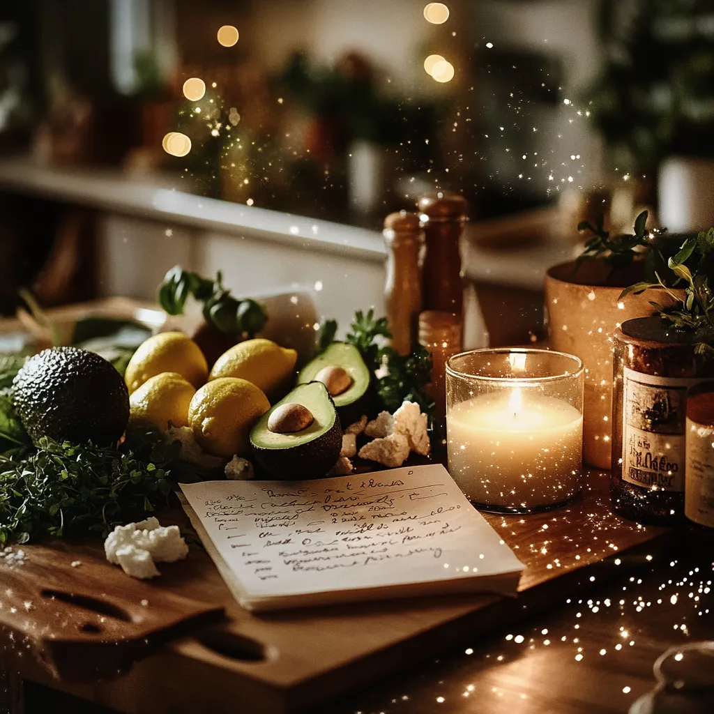 why merry & bright is different - kitchen decorated for christmas with meal planner and tablet