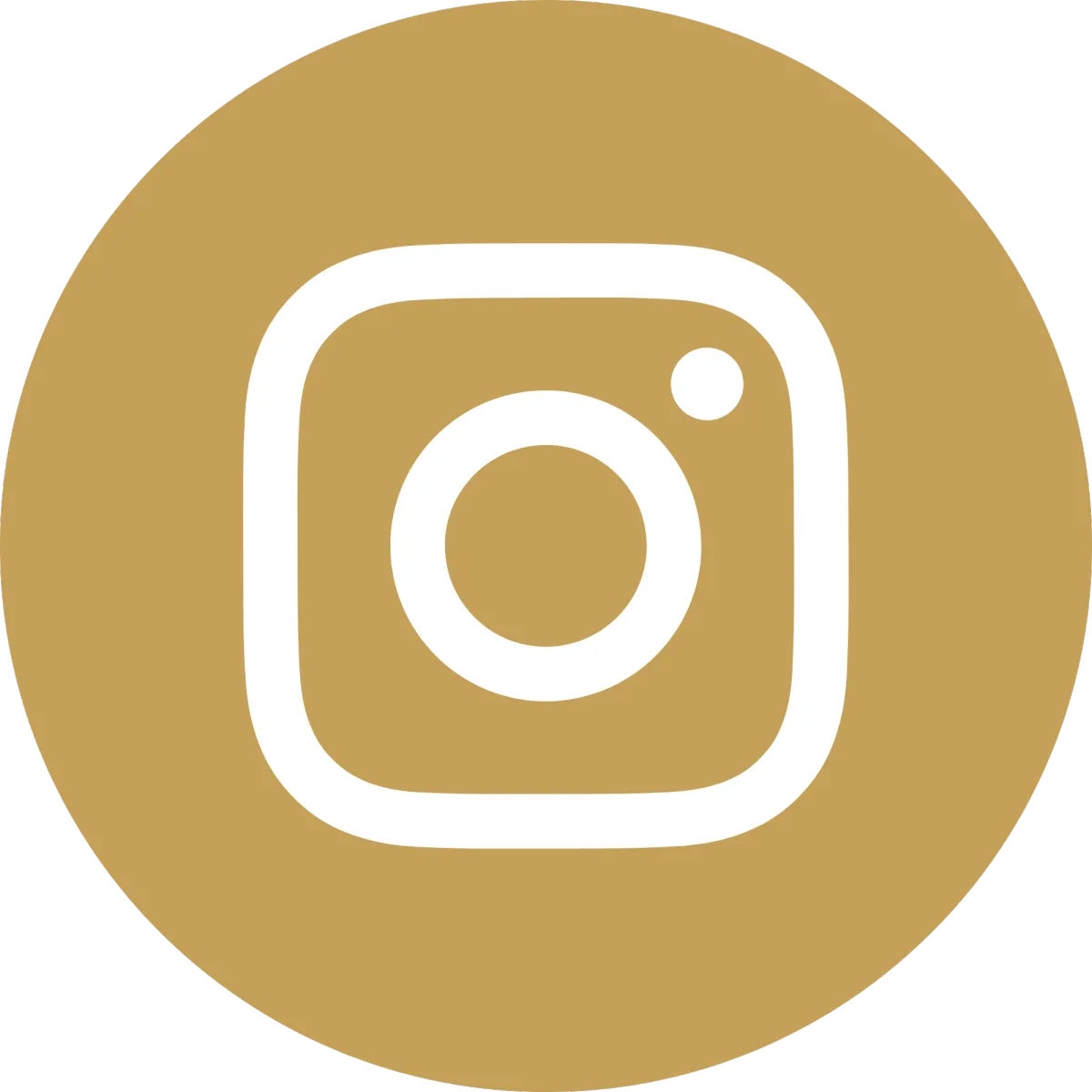 Instagram logo in a circular gold background, representing social media engagement for Arin Russell Buyers Agents.