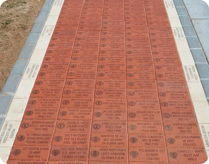 personalized veteran tribute bricks