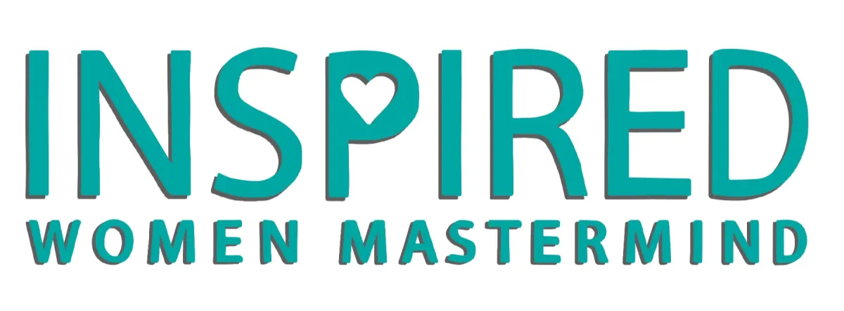 Inspired Women Mastermind text logo with a heart shape in place of the letter 'P'.