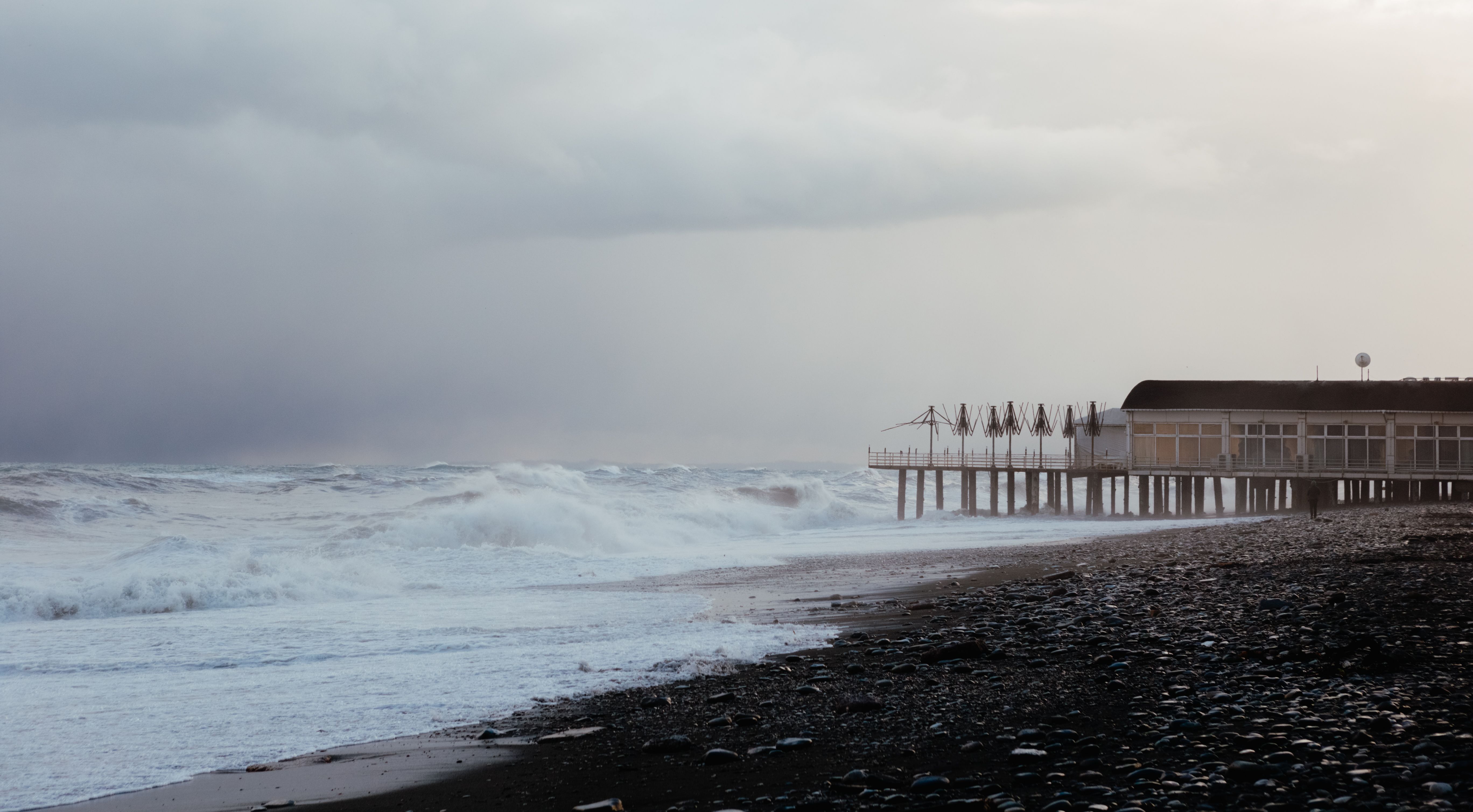 Charleston hurricanes with waterfront homes