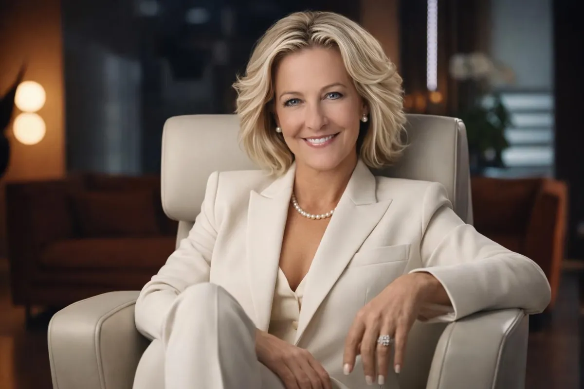 woman in blue shirt and black pants sitting on black rolling chair