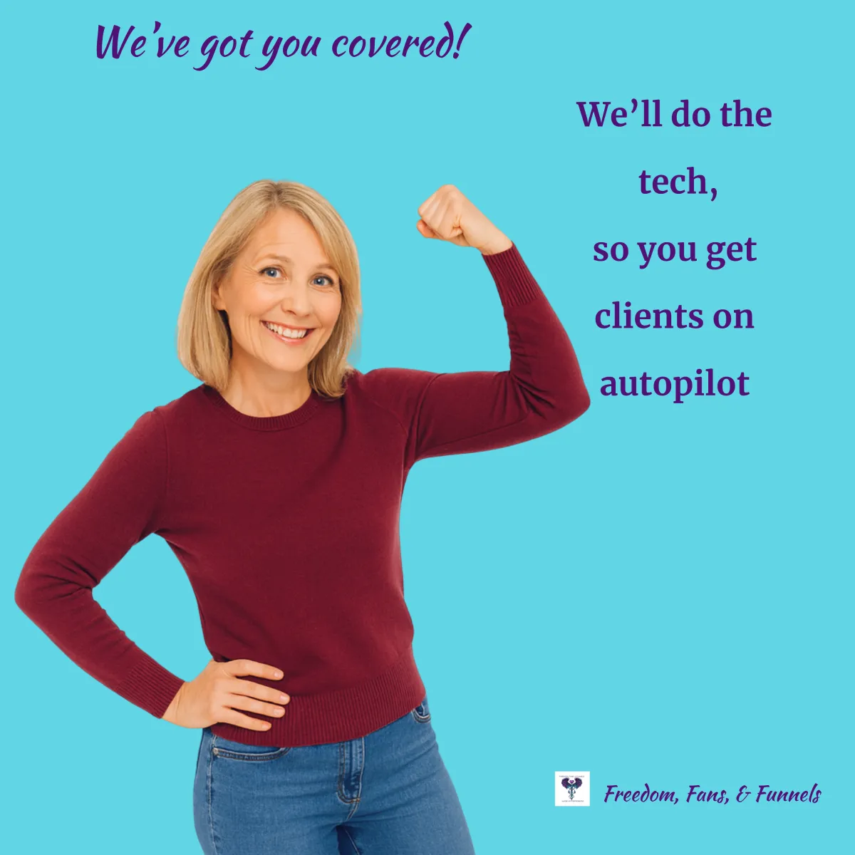 Woman smiling fist bumping the air.