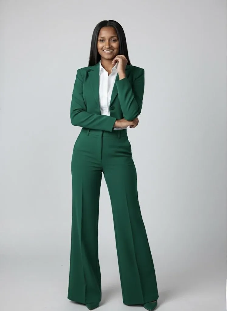 Confident professional in a modern home office holding a tablet, representing ClearLedger’s approachable financial consulting.