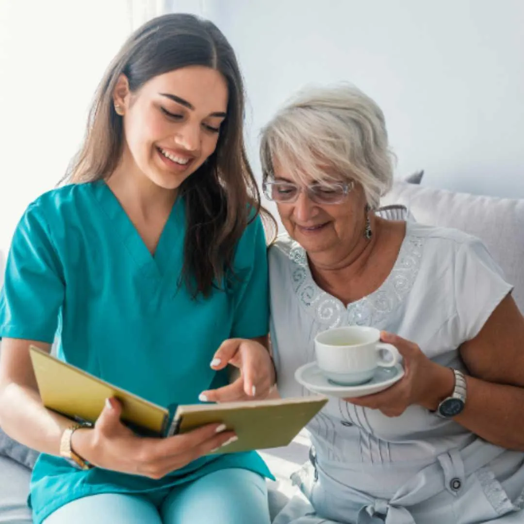 Sunflower Home Health Care Services providing compassionate home care for seniors in their own homes.