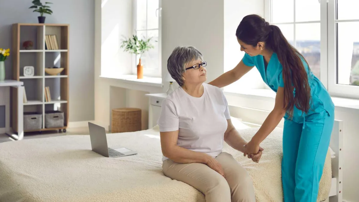 24 hour caregiver helping 24 hour home care client in vineland