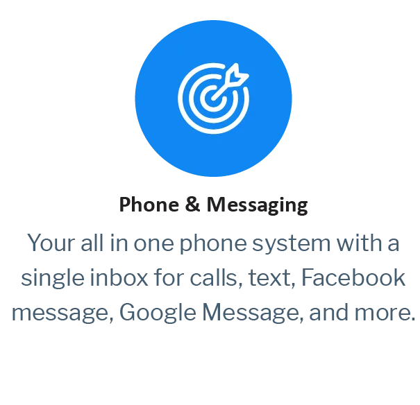 Phone & Messaging | You All in one Phone System with a single inbox for calls, Text, facebook message, Google Message, and More