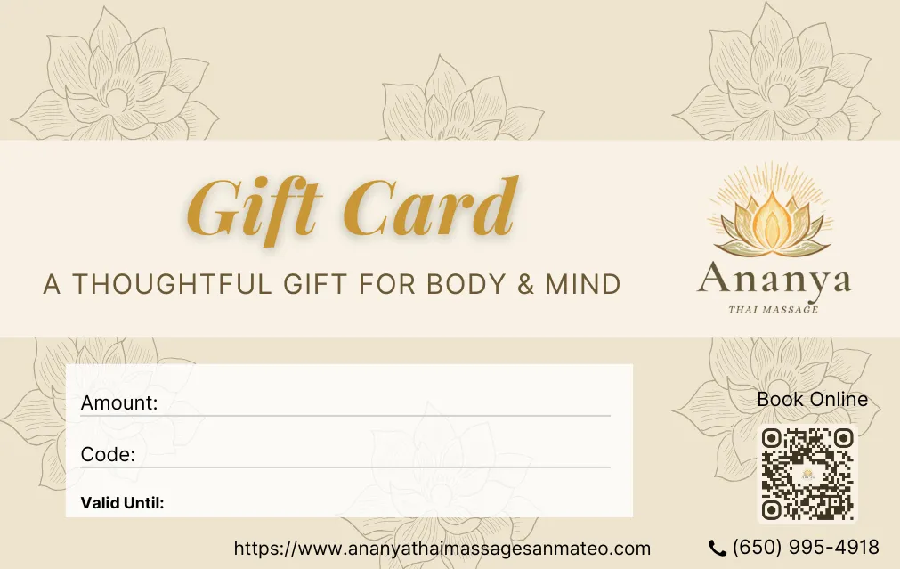 Gift voucher from ananya Thai Massage