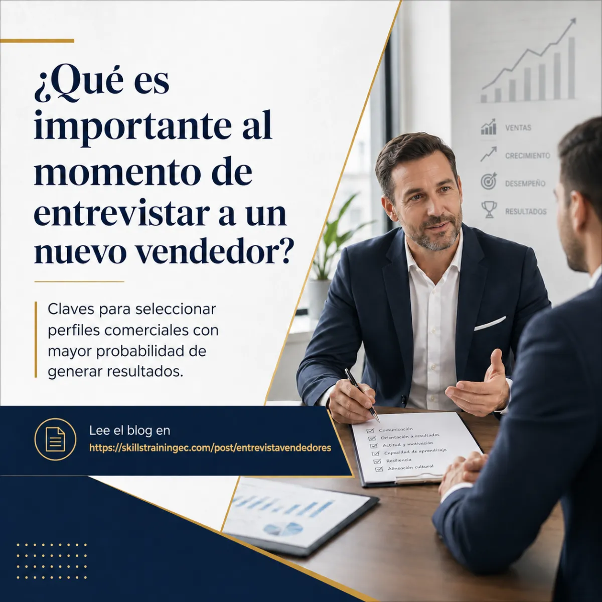 Entrevista a candidatos para el área comercial